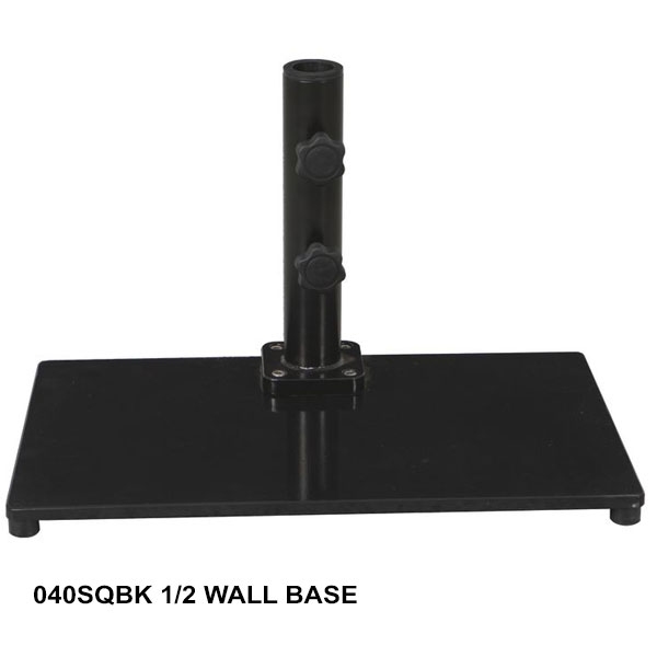Half Wall 3.5' x 7' Umbrella w/Base by Galtech International - Image 41